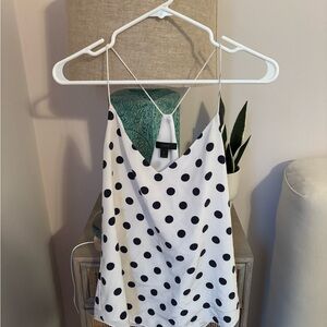 J. Crew Black and White Polka Dot Camisole